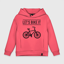 Толстовка оверсайз детская Lets bike it, цвет: коралловый