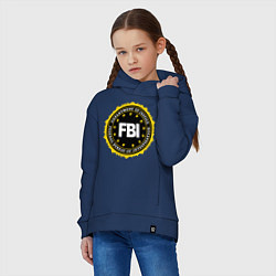 Толстовка оверсайз детская FBI Departament, цвет: тёмно-синий — фото 2