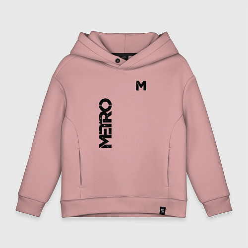 Детское худи оверсайз METRO M / Пыльно-розовый – фото 1