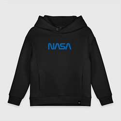 Толстовка оверсайз детская NASA, цвет: черный