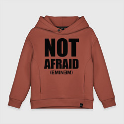 Толстовка оверсайз детская Not Afraid, цвет: кирпичный