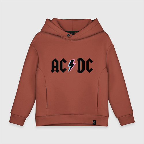Детское худи оверсайз AC/DC / Кирпичный – фото 1