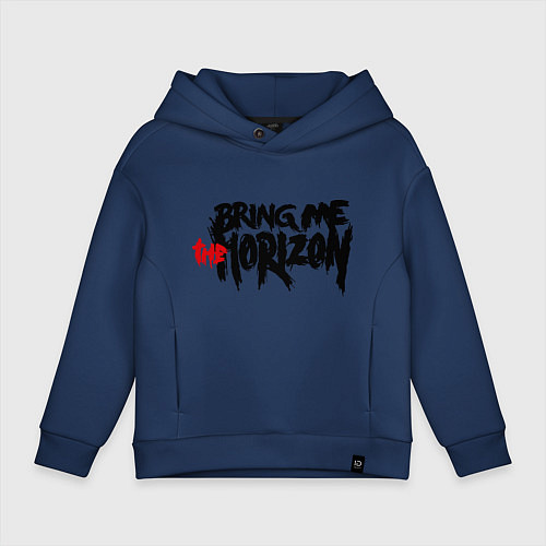 Детское худи оверсайз Bring me the horizon / Тёмно-синий – фото 1