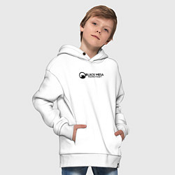 Толстовка оверсайз детская Black Mesa: Research Facility, цвет: белый — фото 2