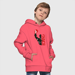 Толстовка оверсайз детская Boxing, цвет: коралловый — фото 2