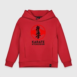 Толстовка оверсайз детская Karate Kyokushin, цвет: красный