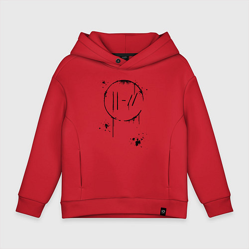 Детское худи оверсайз TWENTY ONE PILOTS TOP / Красный – фото 1