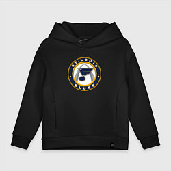 Толстовка оверсайз детская St Louis Blues, цвет: черный