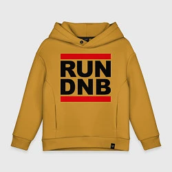 Толстовка оверсайз детская RUN DNB, цвет: горчичный