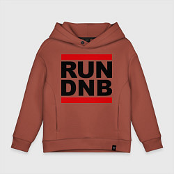 Толстовка оверсайз детская RUN DNB, цвет: кирпичный