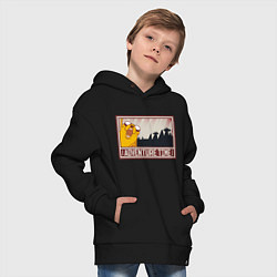 Толстовка оверсайз детская Adventure time, цвет: черный — фото 2