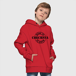 Толстовка оверсайз детская Made in Chechnya, цвет: красный — фото 2