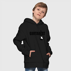 Толстовка оверсайз детская Гитарист, цвет: черный — фото 2