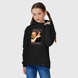 Толстовка оверсайз детская Woman Yelling at a Cat, цвет: черный — фото 2