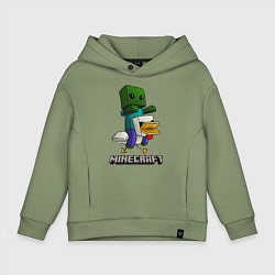 Толстовка оверсайз детская MINECRAFT, цвет: авокадо