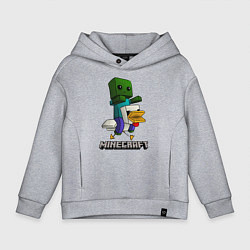 Толстовка оверсайз детская MINECRAFT, цвет: меланж