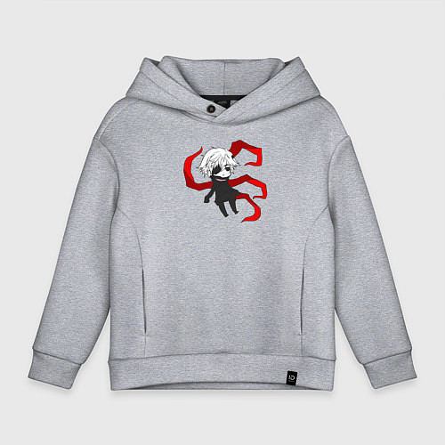 Детское худи оверсайз Токийский гуль / Меланж – фото 1