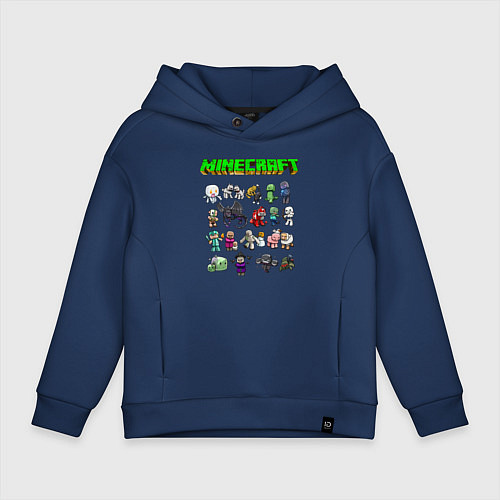 Детское худи оверсайз Minecraft / Тёмно-синий – фото 1