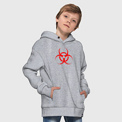 Толстовка оверсайз детская BIOHAZARD, цвет: меланж — фото 2
