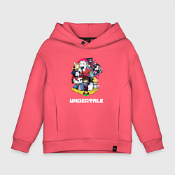 Толстовка оверсайз детская UNDERTALE, цвет: коралловый