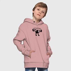 Толстовка оверсайз детская Качалочка, цвет: пыльно-розовый — фото 2