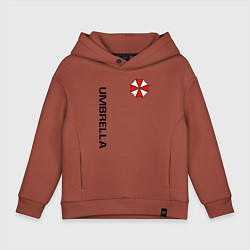 Толстовка оверсайз детская UMBRELLA CORP, цвет: кирпичный