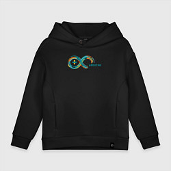 Толстовка оверсайз детская Arduino, цвет: черный