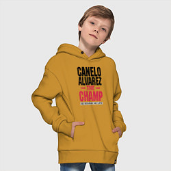Толстовка оверсайз детская Canelo Alvarez, цвет: горчичный — фото 2