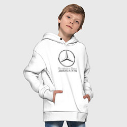 Толстовка оверсайз детская MERCEDES-BENZ AMG, цвет: белый — фото 2