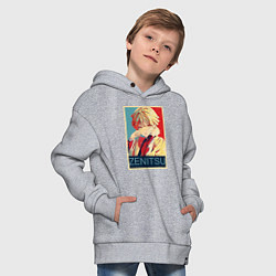 Толстовка оверсайз детская Зеницу Агацума, цвет: меланж — фото 2