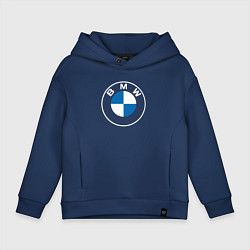 Толстовка оверсайз детская BMW LOGO 2020, цвет: тёмно-синий