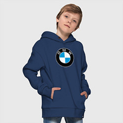 Толстовка оверсайз детская BMW, цвет: тёмно-синий — фото 2