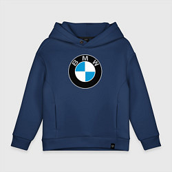 Толстовка оверсайз детская BMW, цвет: тёмно-синий