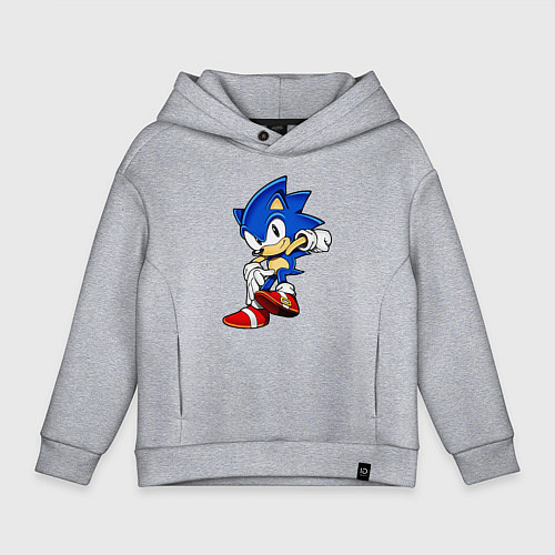 Детское худи оверсайз SONIC / Меланж – фото 1