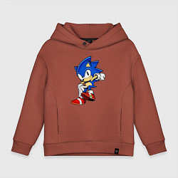 Толстовка оверсайз детская SONIC, цвет: кирпичный