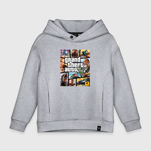 Детское худи оверсайз GTA5 / Меланж – фото 1