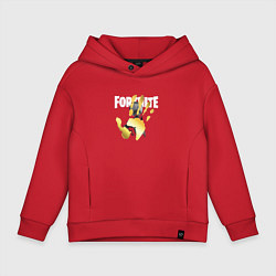 Толстовка оверсайз детская Fortnite, цвет: красный