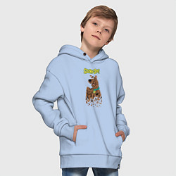 Толстовка оверсайз детская Scooby-Doo, цвет: мягкое небо — фото 2
