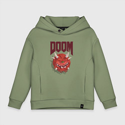 Толстовка оверсайз детская DOOM, цвет: авокадо