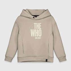 Толстовка оверсайз детская The Who, цвет: миндальный
