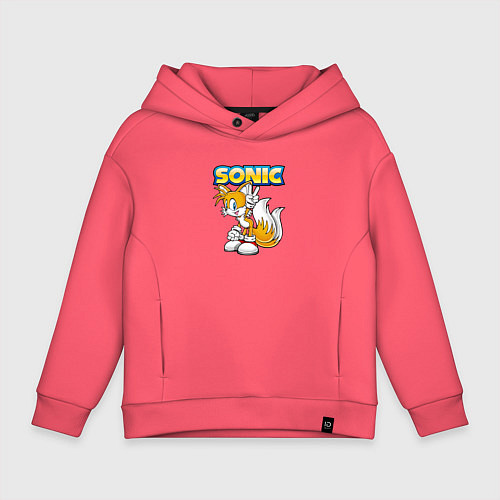 Детское худи оверсайз Sonic / Коралловый – фото 1