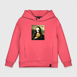 Толстовка оверсайз детская Mona Lisa, цвет: коралловый