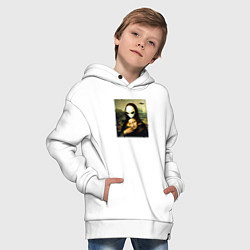 Толстовка оверсайз детская Mona Lisa, цвет: белый — фото 2