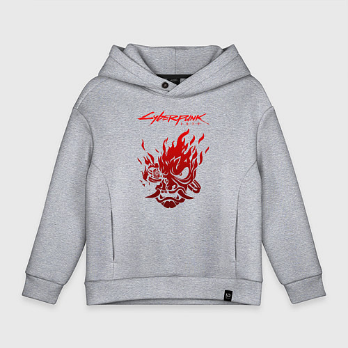 Детское худи оверсайз CYBERPUNK 2077 / Меланж – фото 1