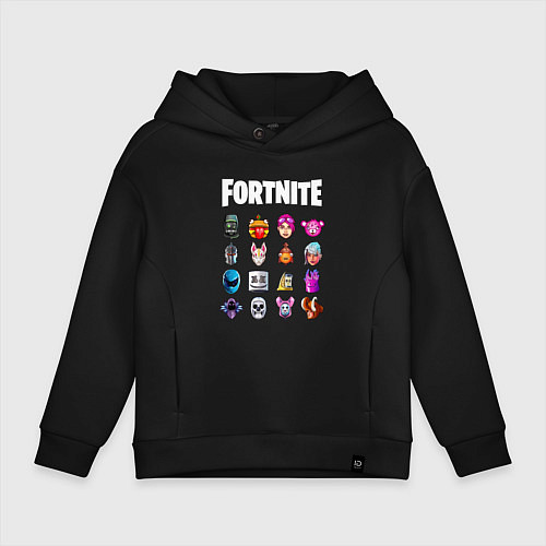Детское худи оверсайз FORTNITE / Черный – фото 1