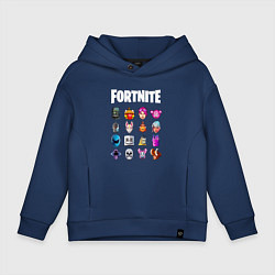 Толстовка оверсайз детская FORTNITE, цвет: тёмно-синий