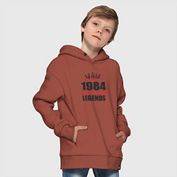 Толстовка оверсайз детская 1984 - рождение легенды, цвет: кирпичный — фото 2