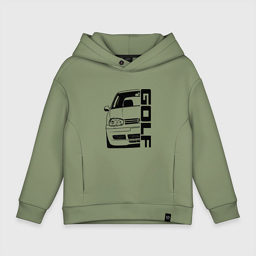 Детское худи оверсайз Volkswagen Golf Z / Авокадо – фото 1
