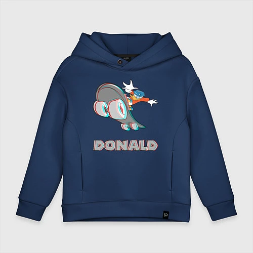 Детское худи оверсайз Donald Skateboarding / Тёмно-синий – фото 1