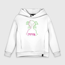 Толстовка оверсайз детская Mob Psycho 100%, цвет: белый
